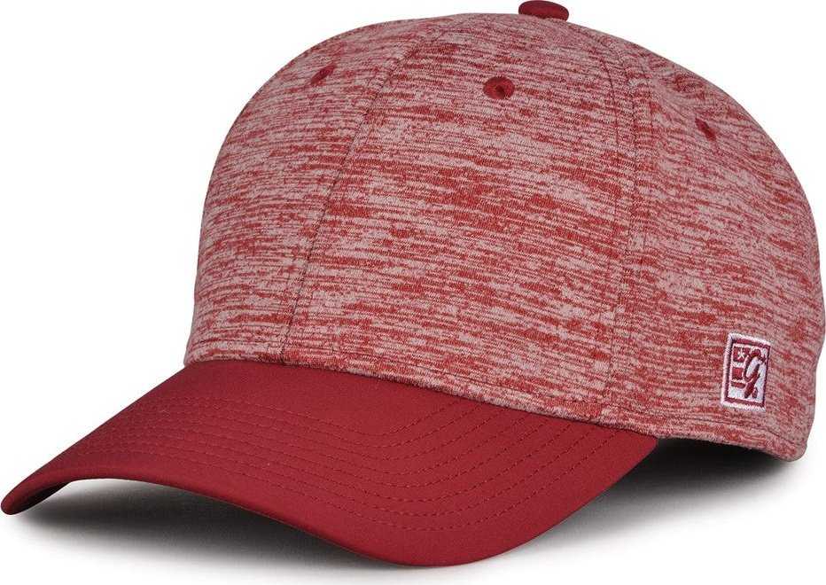 The Game GB445 Athletic Heather and GameChanger Cap - Cardinal - HIT A Double