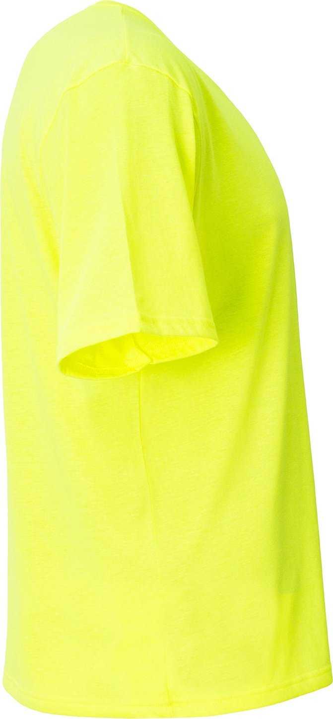 A4 N3013 Adult Softek T-Shirt - SAFETY YELLOW - HIT a Double - 2