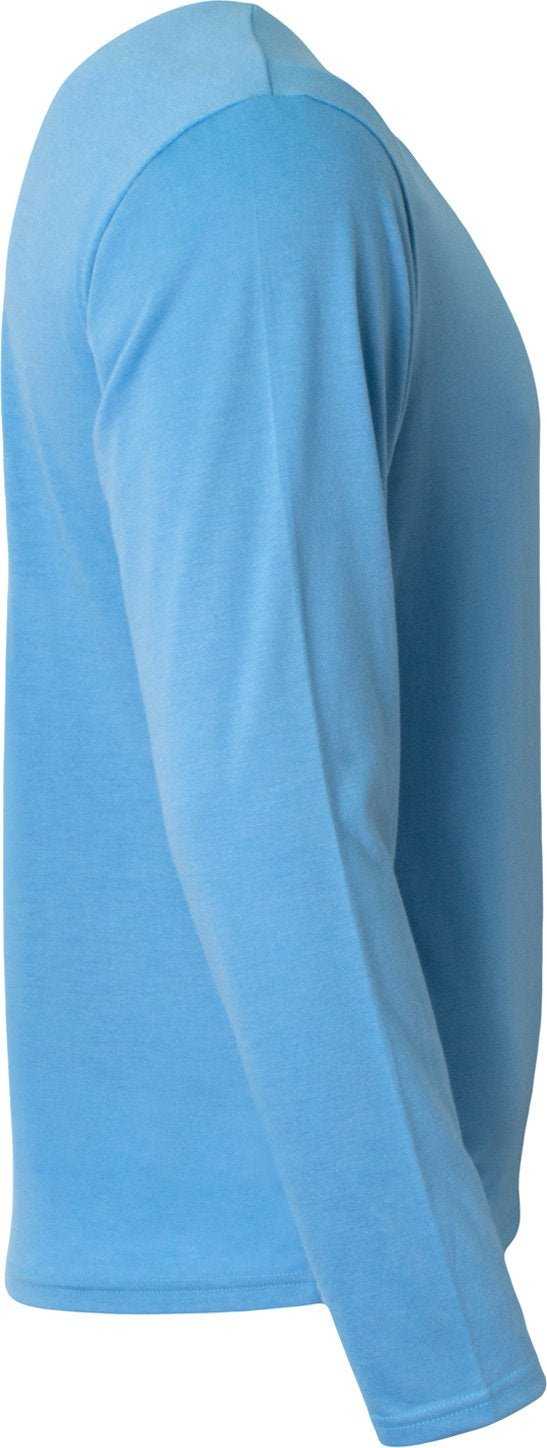 A4 N3029 Men'S Softek Long-Sleeve T-Shirt - LIGHT BLUE - HIT a Double - 1
