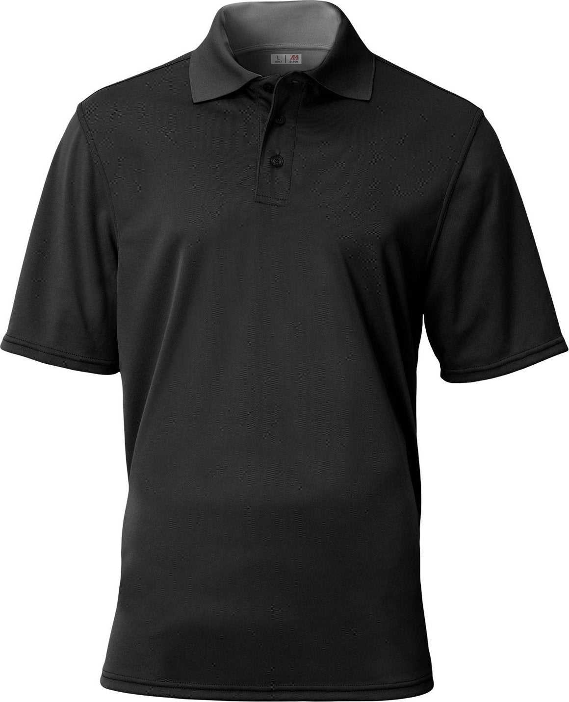 A4 N3040 Adult Essential Polo - BLACK - HIT a Double - 1
