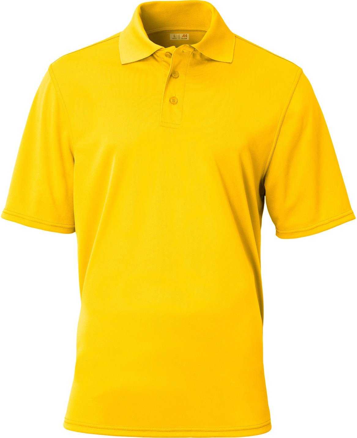 A4 N3040 Adult Essential Polo - GOLD - HIT a Double - 1