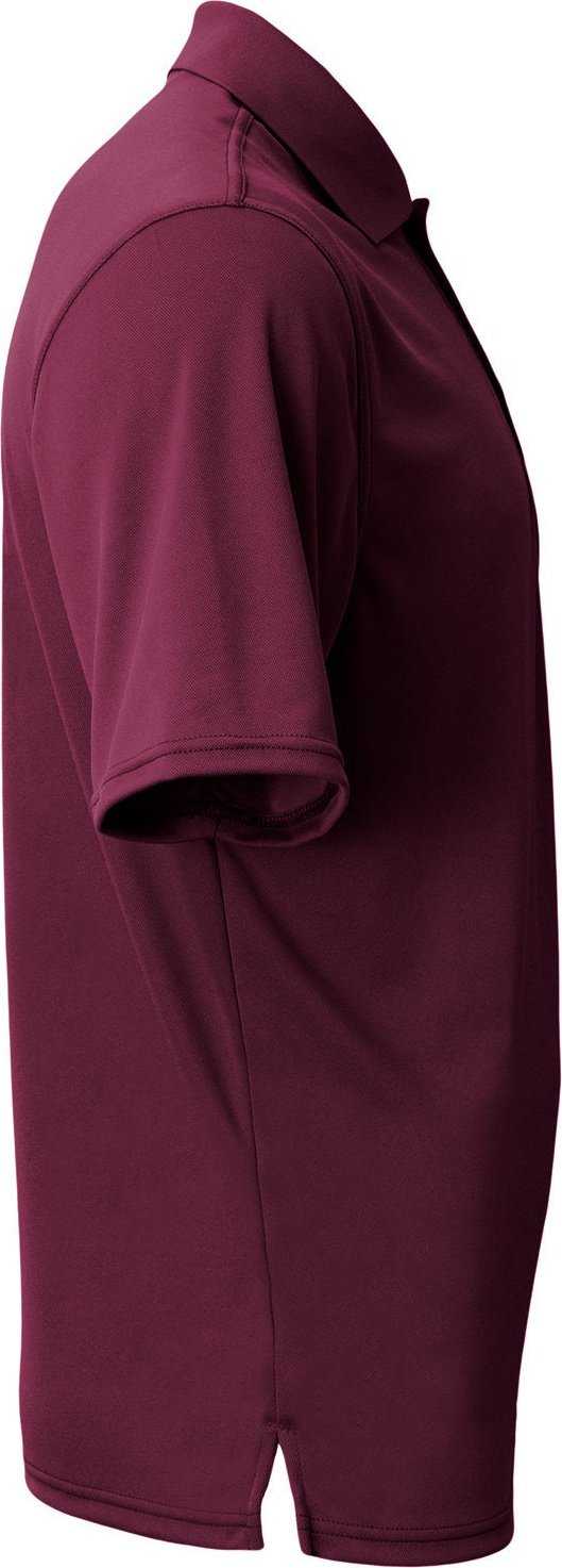 A4 N3040 Adult Essential Polo - MAROON - HIT a Double - 2