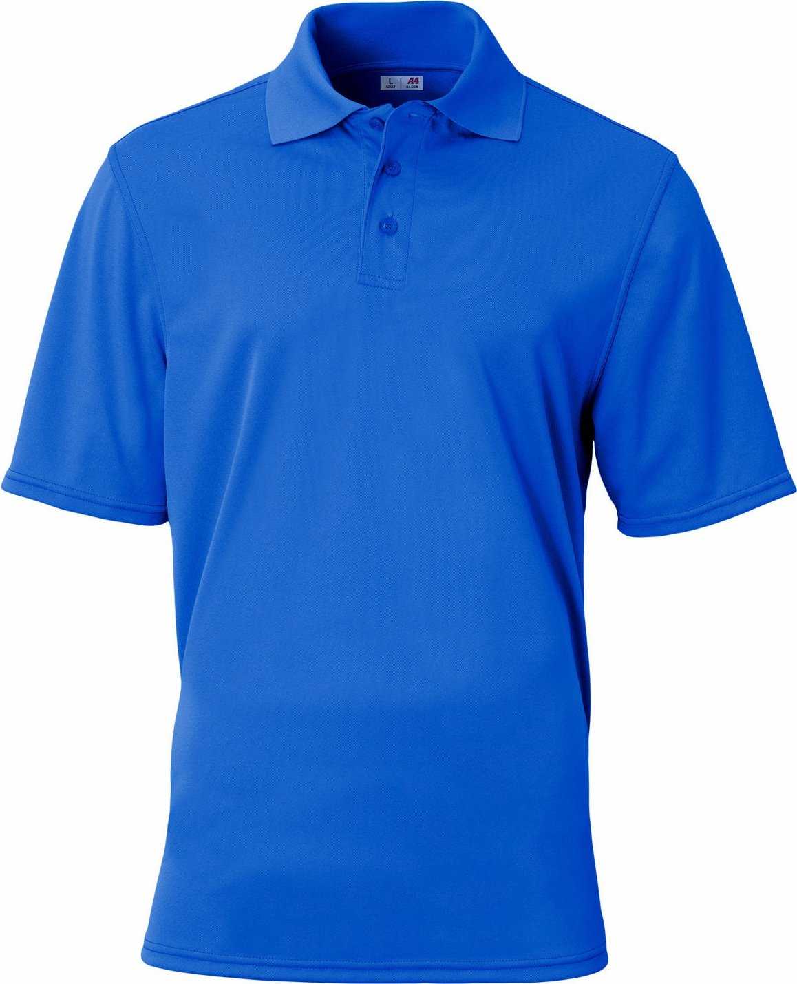 A4 N3040 Adult Essential Polo - ROYAL - HIT a Double - 1