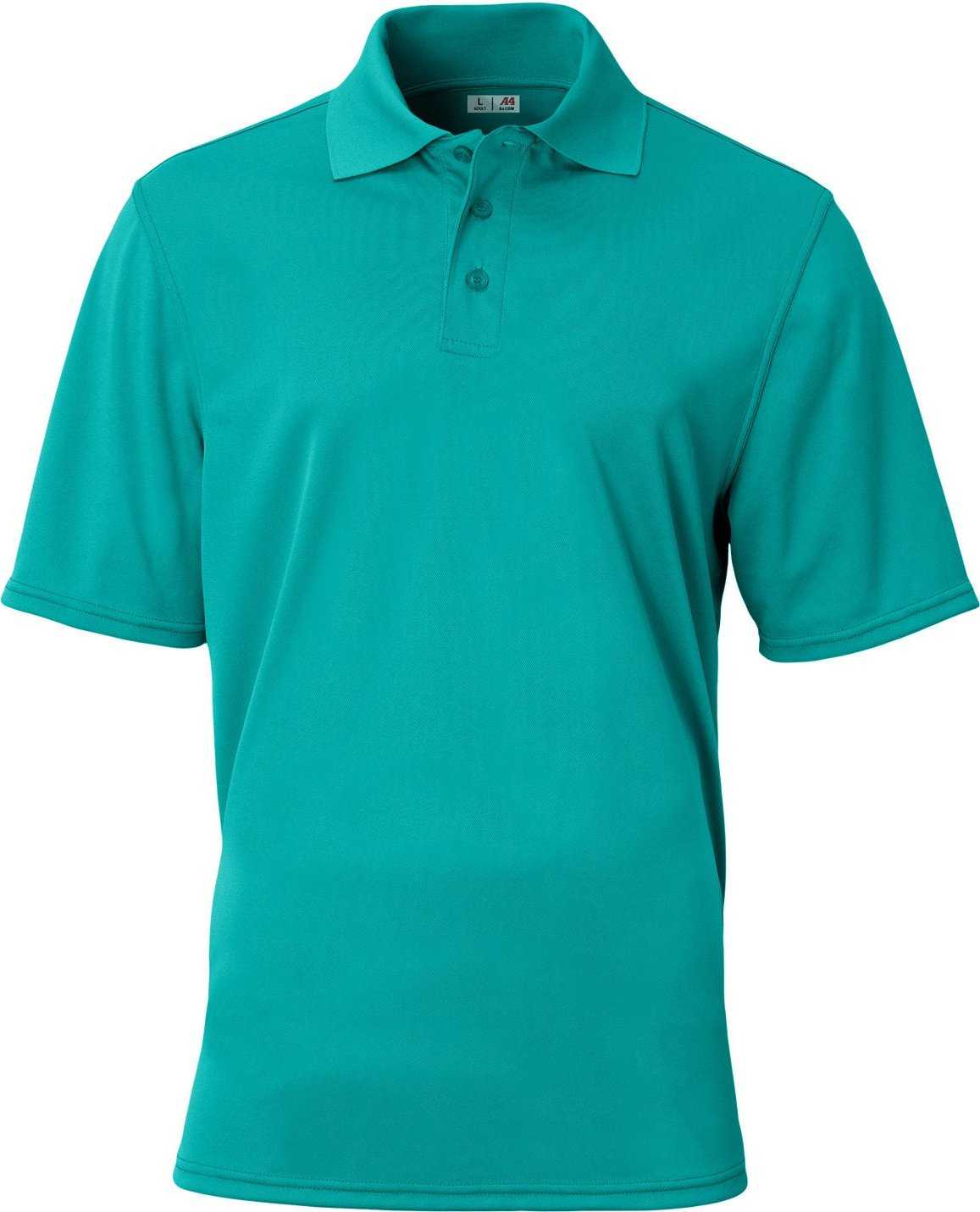 A4 N3040 Adult Essential Polo - TEAL - HIT a Double - 1
