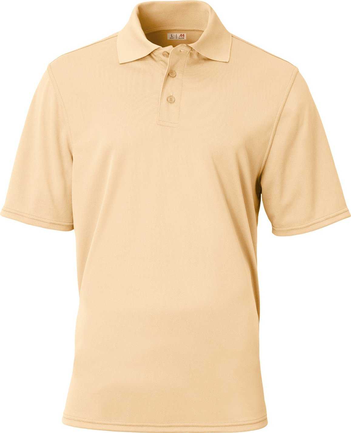 A4 N3040 Adult Essential Polo - VEGAS GOLD - HIT a Double - 1