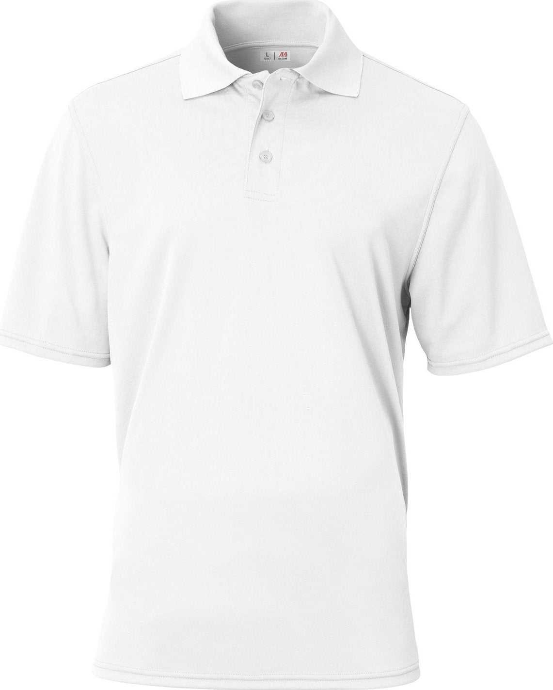 A4 N3040 Adult Essential Polo - WHITE - HIT a Double - 1