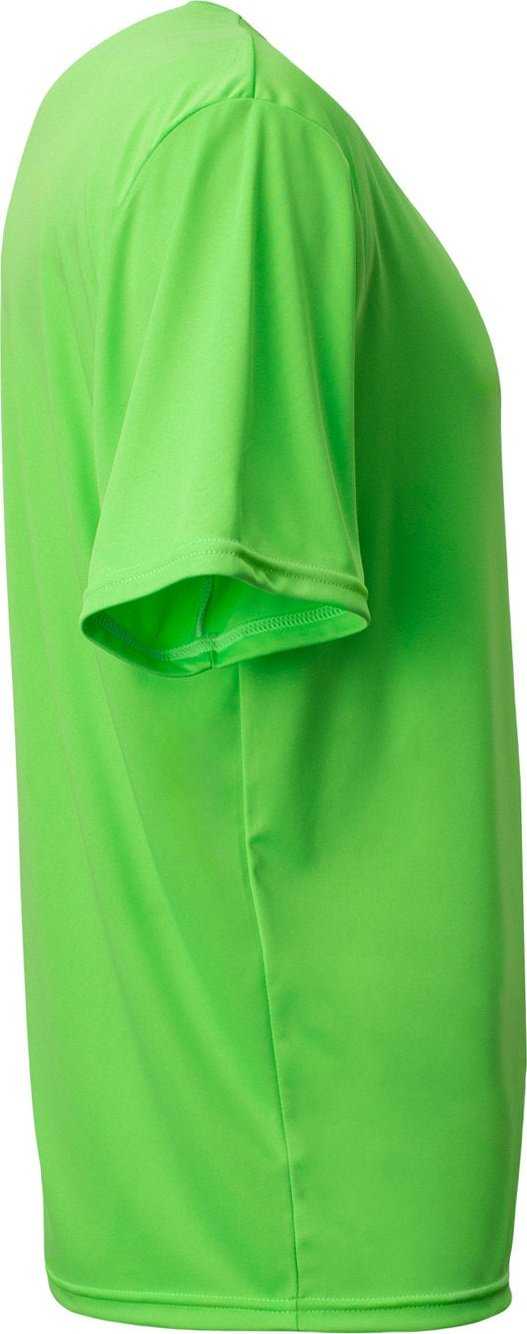 A4 N3142 Men&#39;S Cooling Performance T-Shirt - SAFETY GREEN - HIT a Double - 2