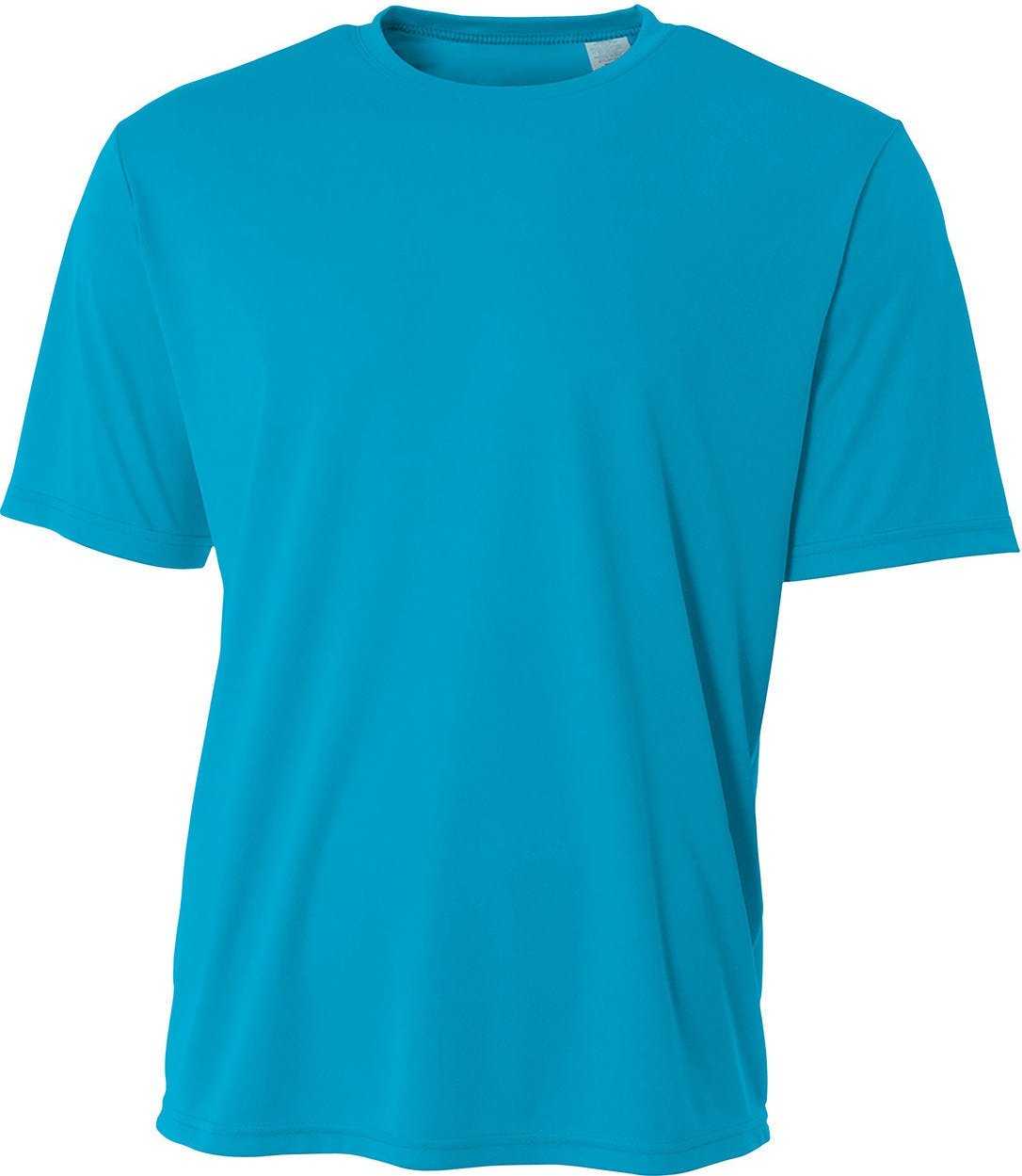 A4 N3402 Men'S Sprint Performance T-Shirt - ELECTRIC BLUE - HIT a Double - 2