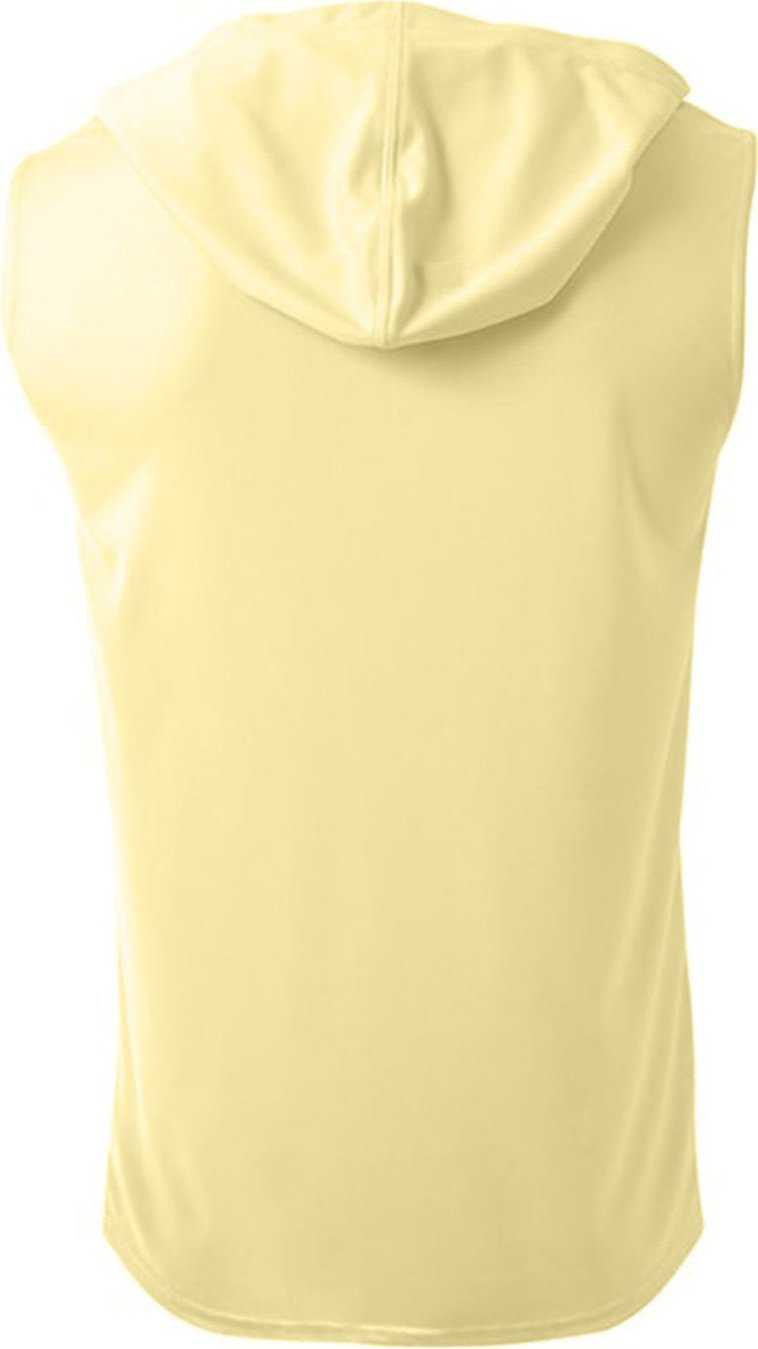 A4 N3410 Men&#39;S Cooling Performance Sleeveless Hooded T-Shirt - LIGHT YELLOW - HIT a Double - 1