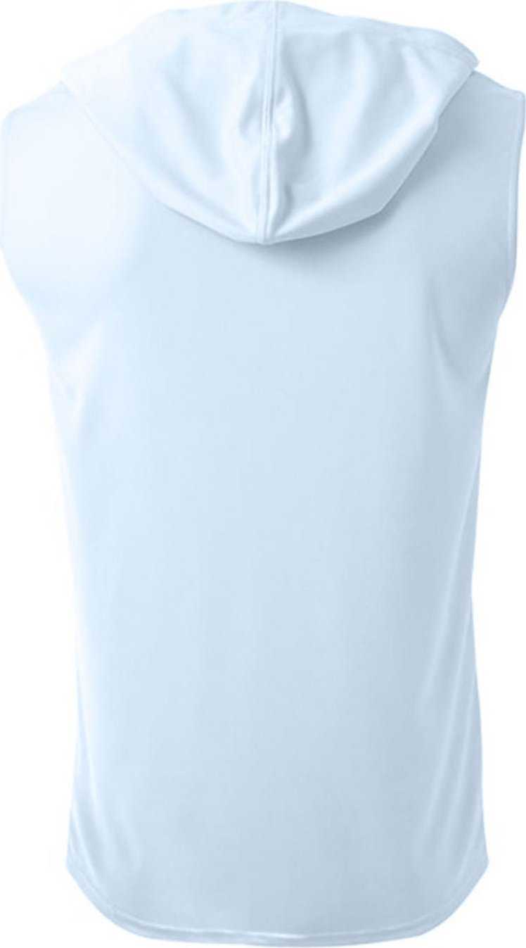 A4 N3410 Men&#39;S Cooling Performance Sleeveless Hooded T-Shirt - PASTEL BLUE - HIT a Double - 1
