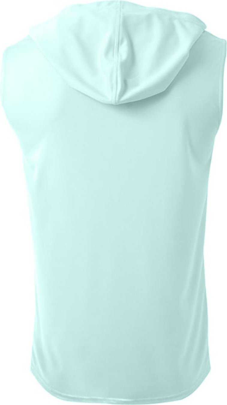 A4 N3410 Men'S Cooling Performance Sleeveless Hooded T-Shirt - PASTEL MINT - HIT a Double - 2