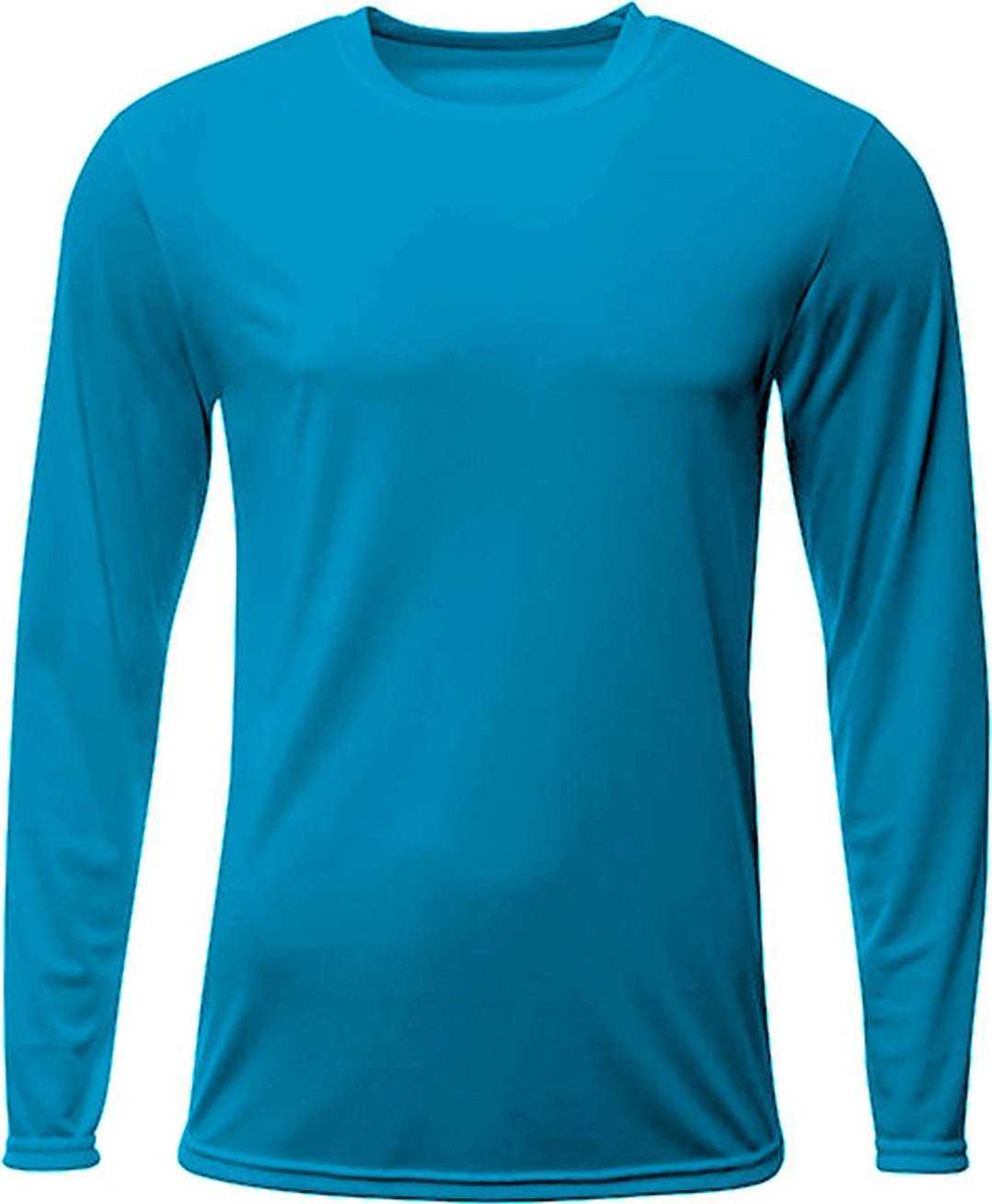 A4 N3425 Men&#39;S Sprint Long Sleeve T-Shirt - ELECTRIC BLUE - HIT a Double - 2