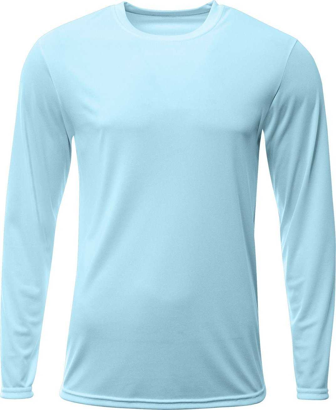 A4 N3425 Men'S Sprint Long Sleeve T-Shirt - PASTEL BLUE - HIT a Double - 2