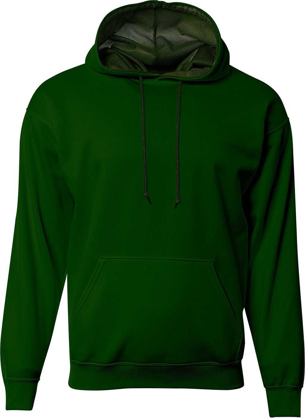 A4 N4279 Men&#39;S Sprint Tech Fleece Hooded Sweatshirt - FOREST - HIT a Double - 2