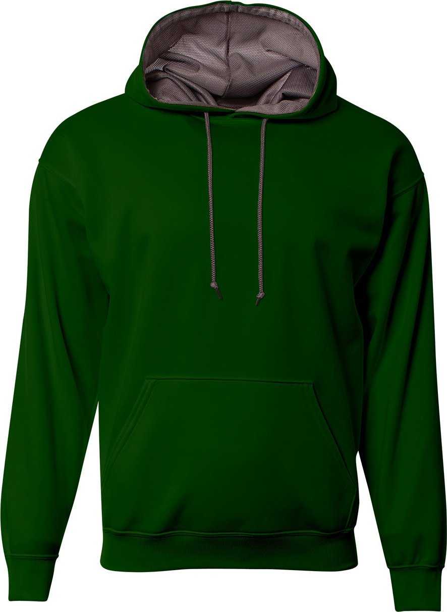 A4 N4279 Sprint Fleece Hoodie - Forest Graphite HIT a Double