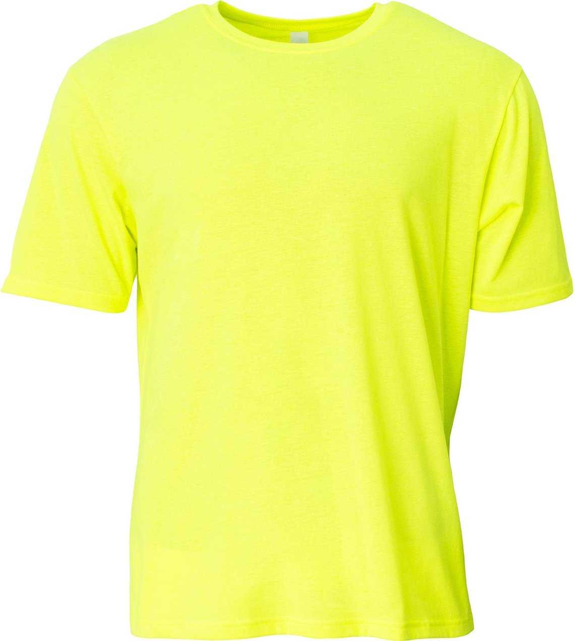 A4 NB3013 Youth Softek T-Shirt - SAFETY YELLOW - HIT a Double - 2