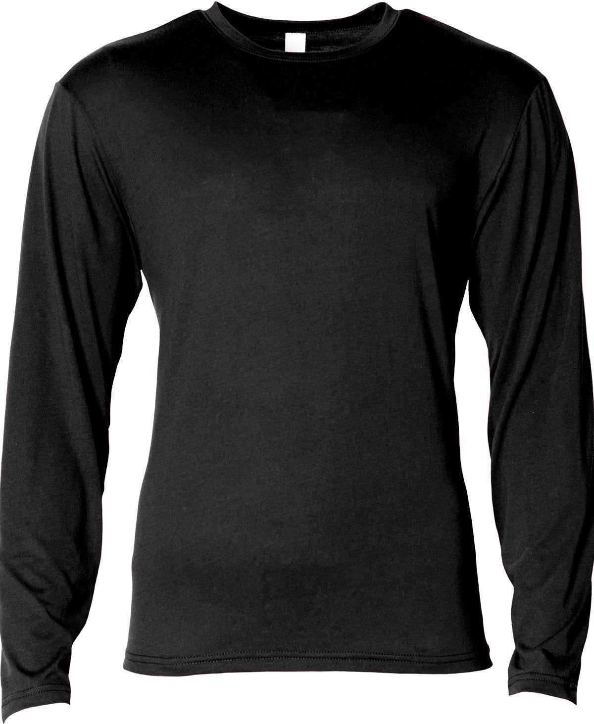 A4 NB3029 Youth Long Sleeve Softek T-Shirt - BLACK - HIT a Double - 2