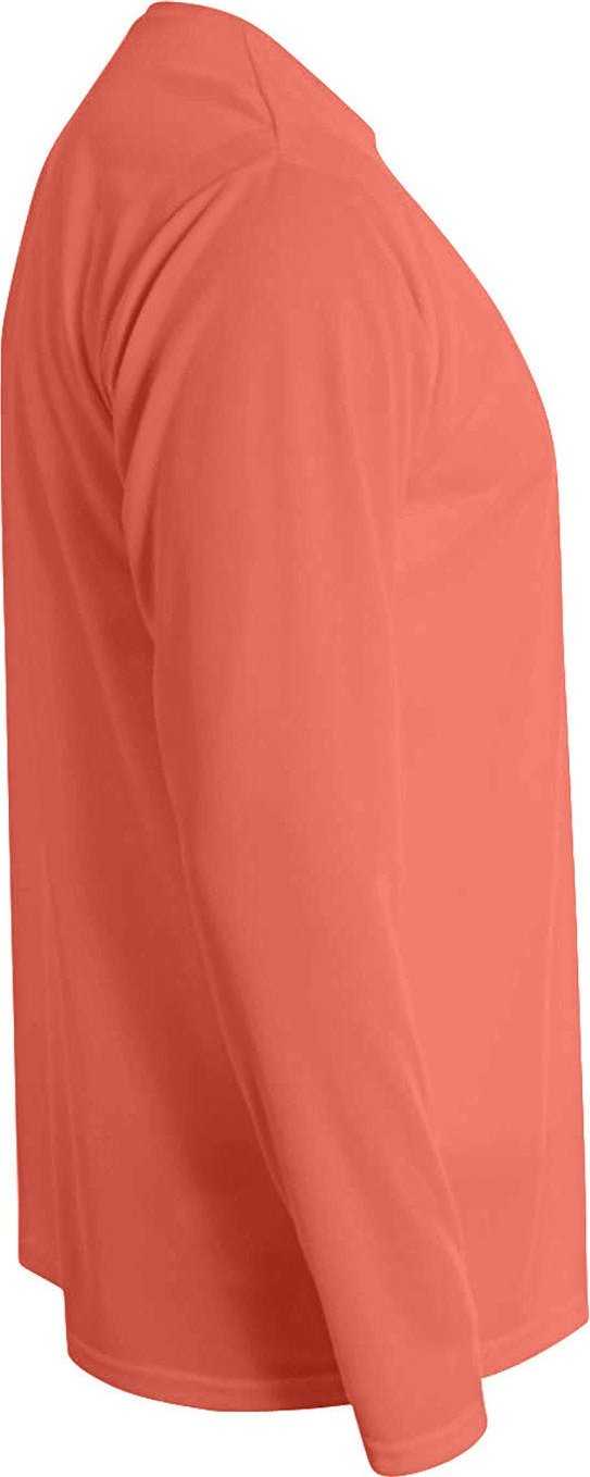 A4 NB3165 Youth Long Sleeve Cooling Performance Crew Shirt - CORAL - HIT a Double - 2