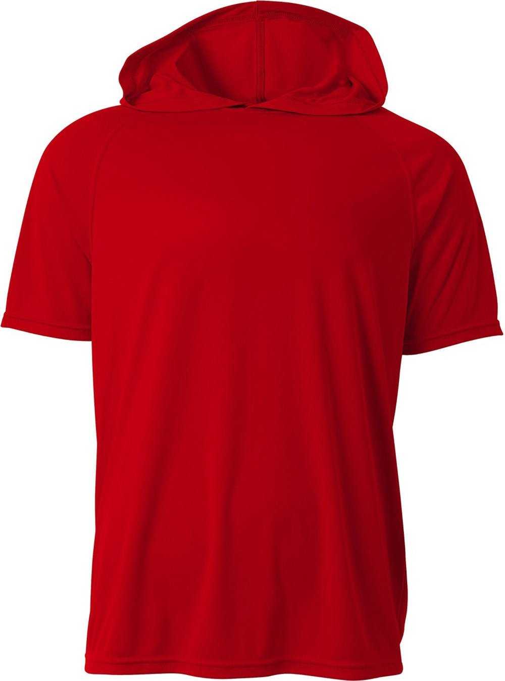 A4 NB3408 Youth Hooded T-Shirt - SCARLET - HIT a Double - 2