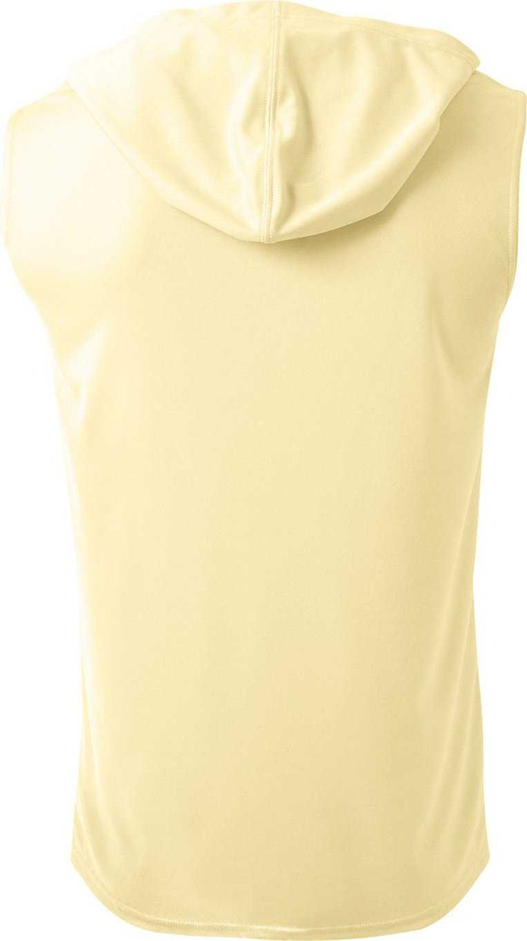 A4 NB3410 Youth Sleeveless Hooded T-Shirt - LIGHT YELLOW - HIT a Double - 1