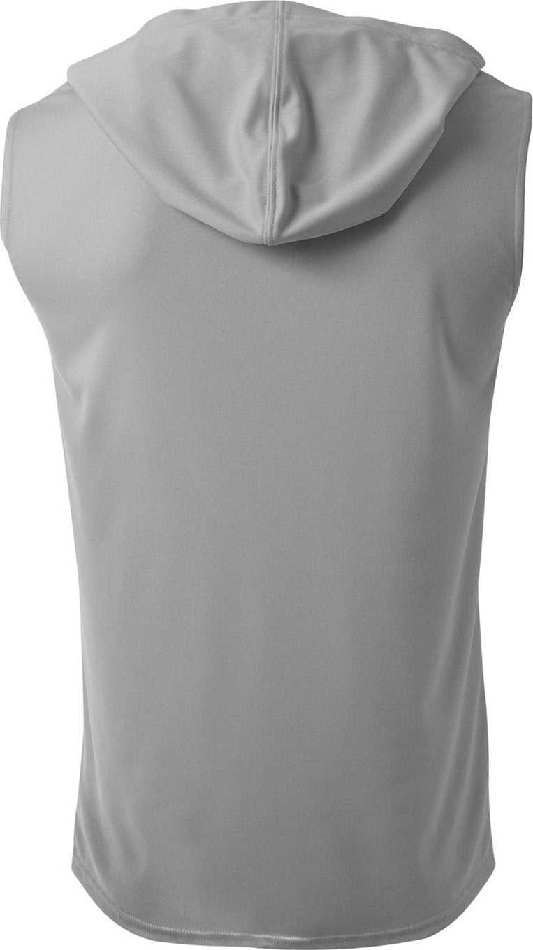 A4 NB3410 Youth Sleeveless Hooded T-Shirt - SILVER - HIT a Double - 1