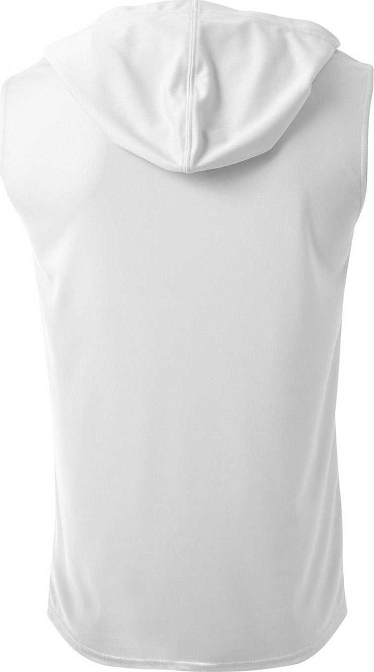 A4 NB3410 Youth Sleeveless Hooded T-Shirt - WHITE - HIT a Double - 1