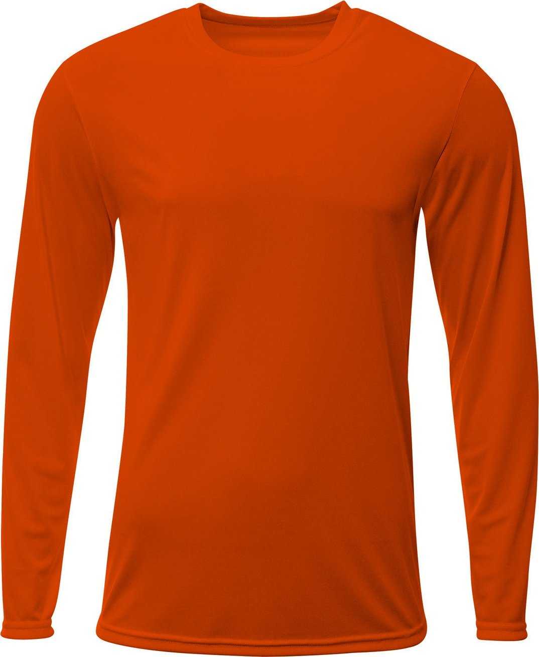 A4 NB3425 Youth Long Sleeve Sprint T-Shirt - ATHLETIC ORANGE - HIT a Double - 2