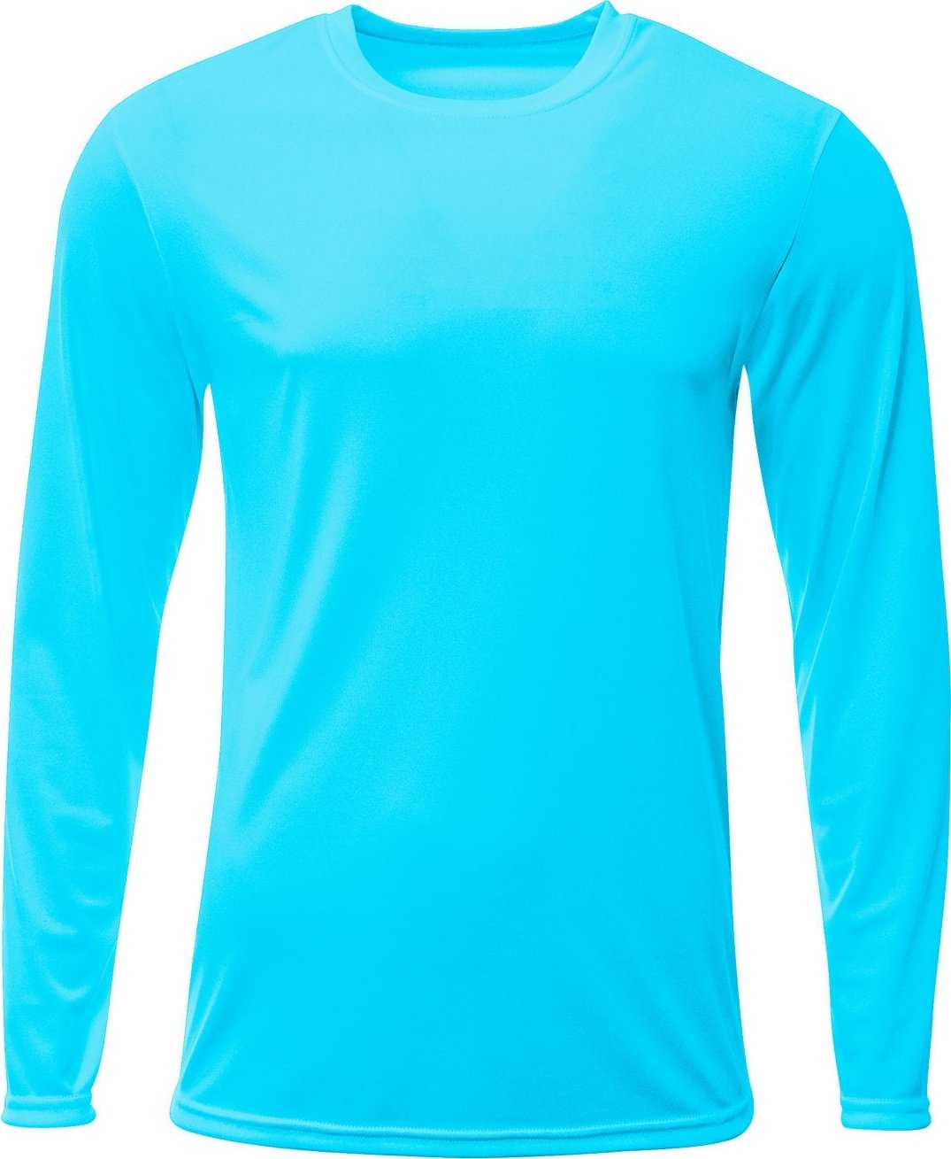 A4 NB3425 Youth Long Sleeve Sprint T-Shirt - ELECTRIC BLUE - HIT a Double - 2