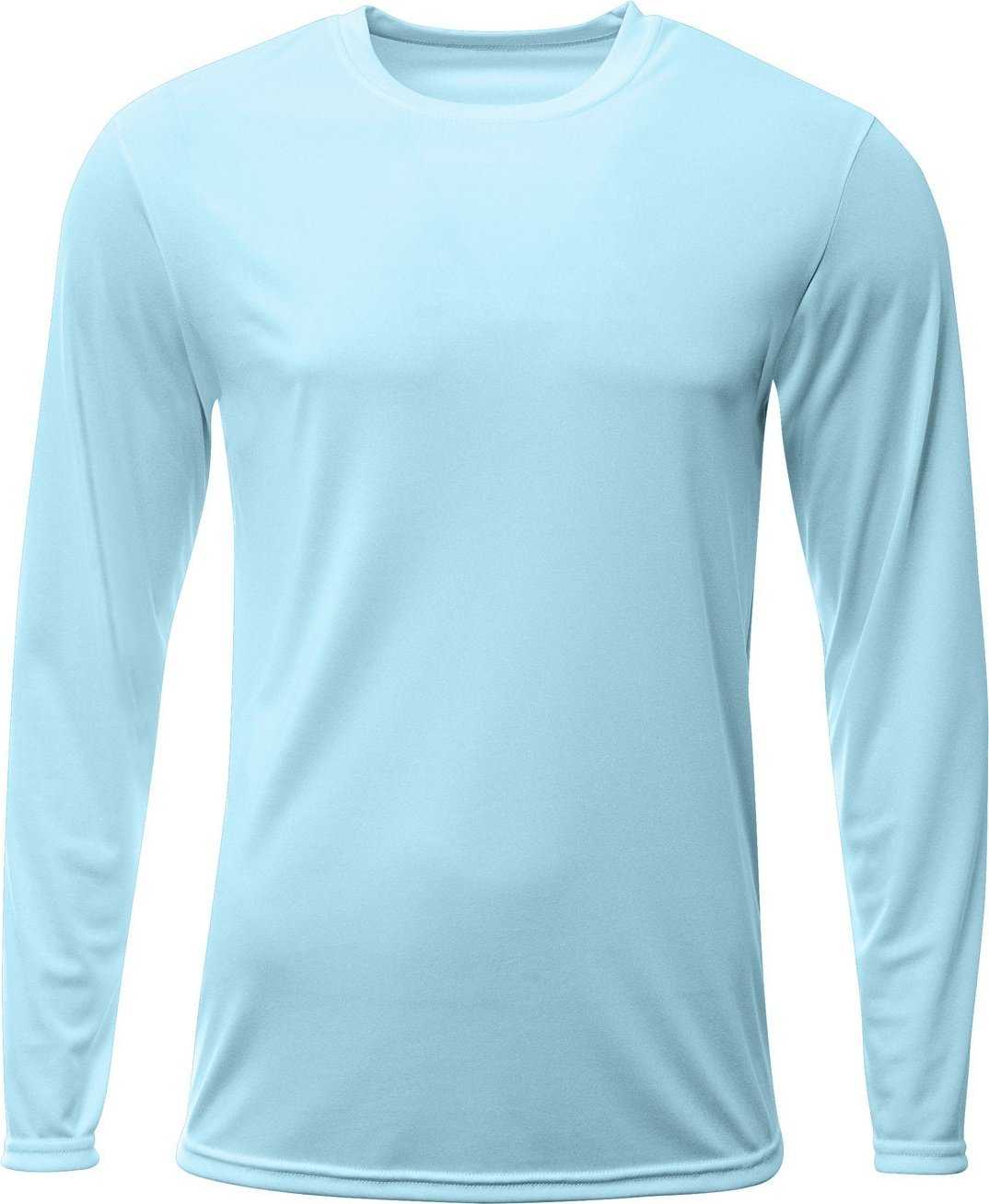 A4 NB3425 Youth Long Sleeve Sprint T-Shirt - PASTEL BLUE - HIT a Double - 2