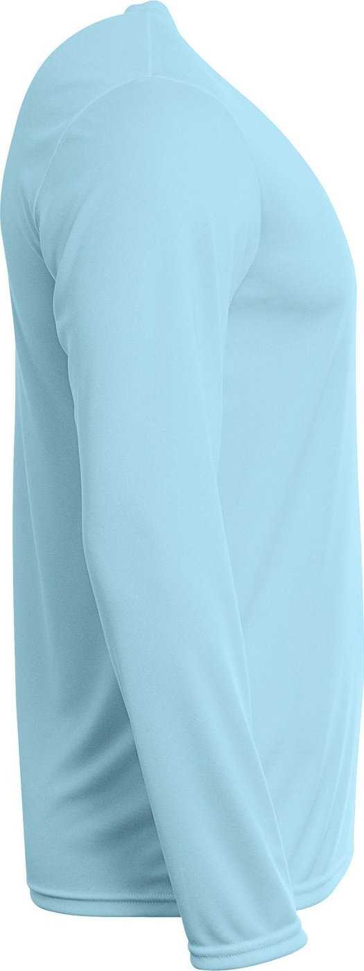 A4 NB3425 Youth Long Sleeve Sprint T-Shirt - PASTEL BLUE - HIT a Double - 1