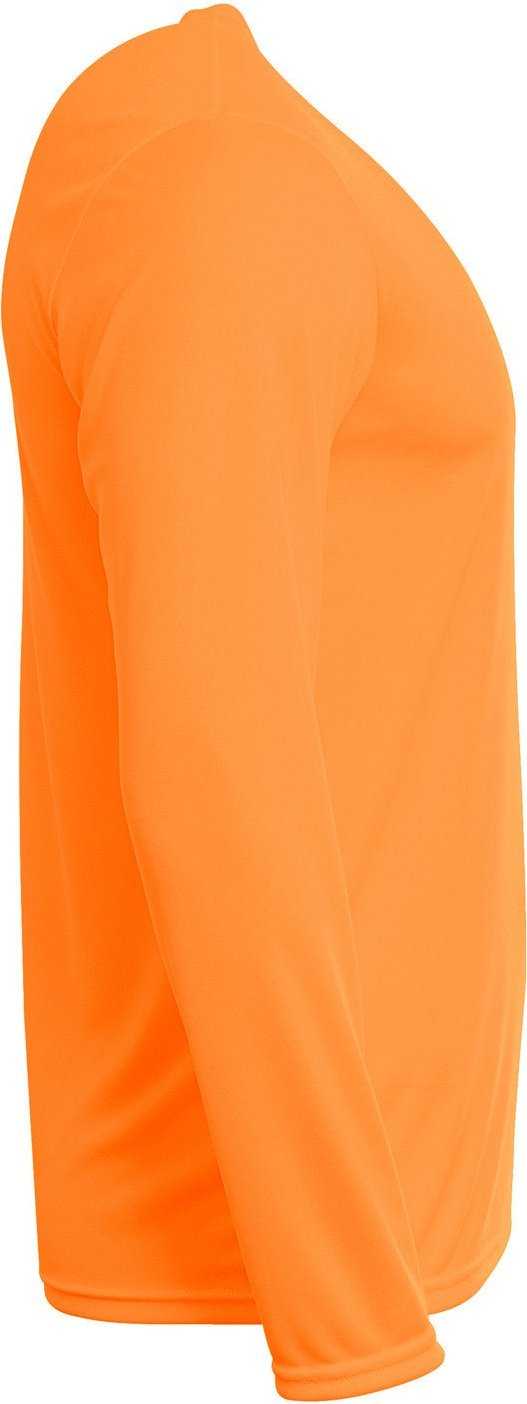 A4 NB3425 Youth Long Sleeve Sprint T-Shirt - SAFETY ORANGE - HIT a Double - 1