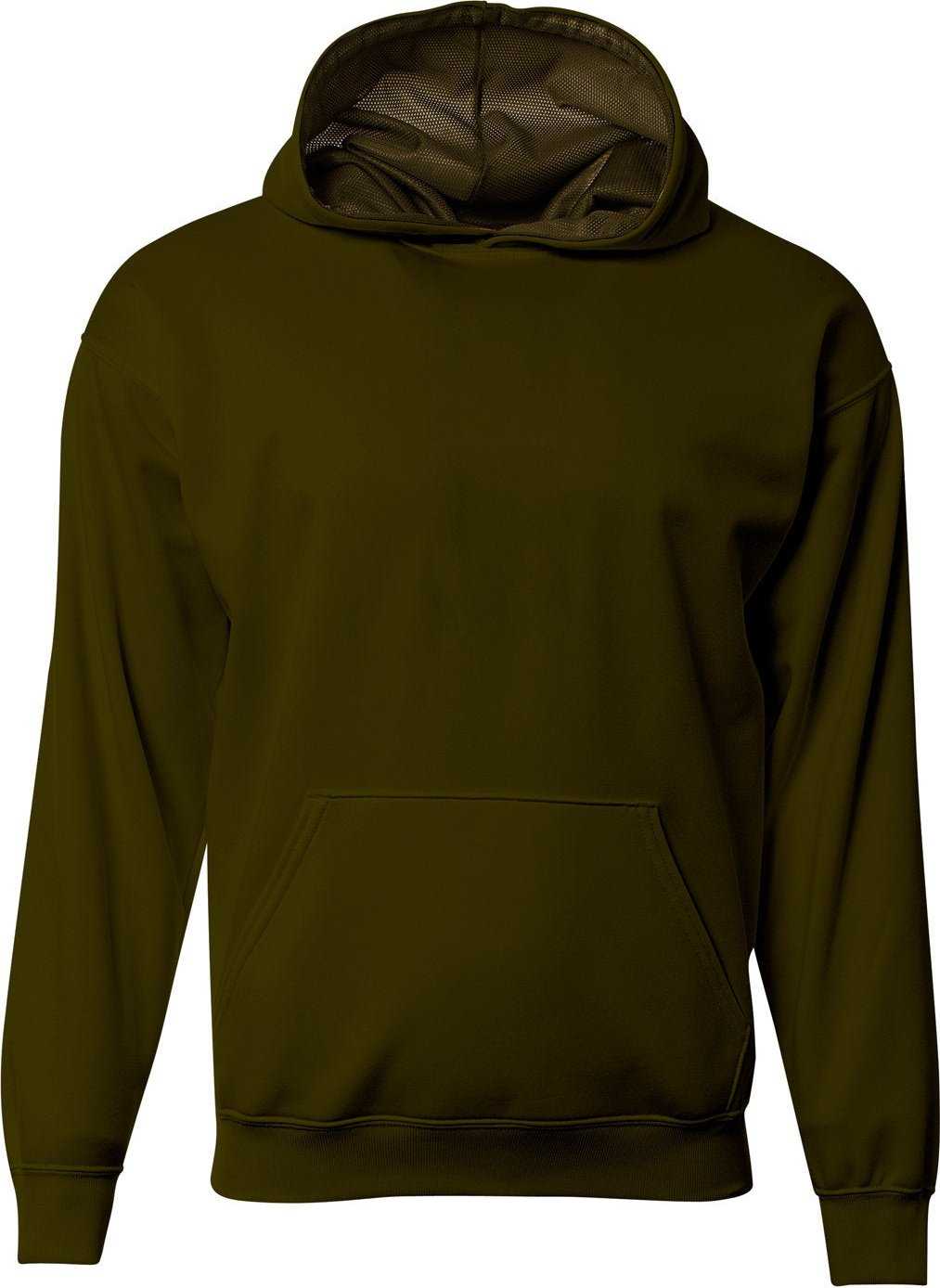 A4 NB4279 Youth Sprint Hooded Sweatshirt - MILITARY GREEN - HIT a Double - 2