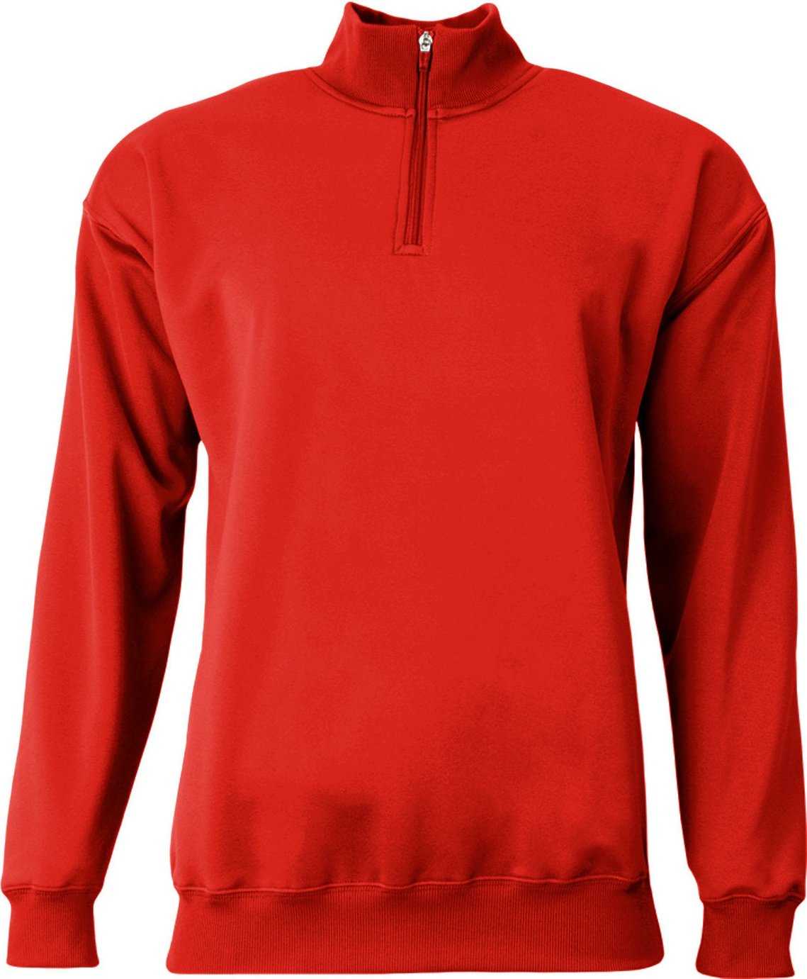 A4 NB4282 Youth Sprint Quarter Zip - SCARLET - HIT a Double - 2