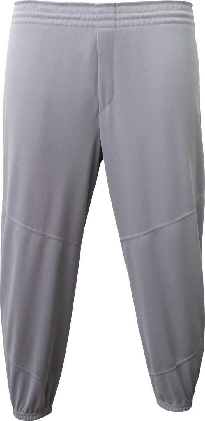 A4 NB6110 Youth Pro Dna Pull Up Baseball Pant - GREY - HIT a Double - 2