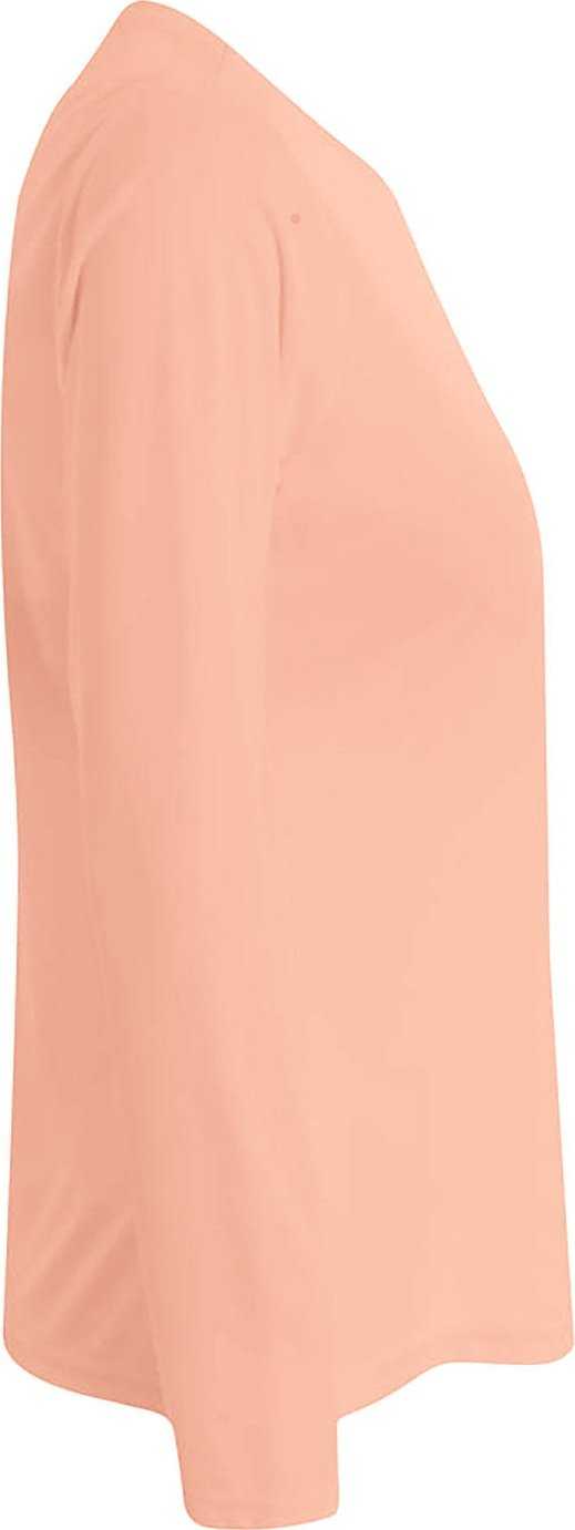 A4 NW3002 Ladies&#39; Long Sleeve Cooling Performance Crew T-Shirt - SALMON - HIT a Double - 1