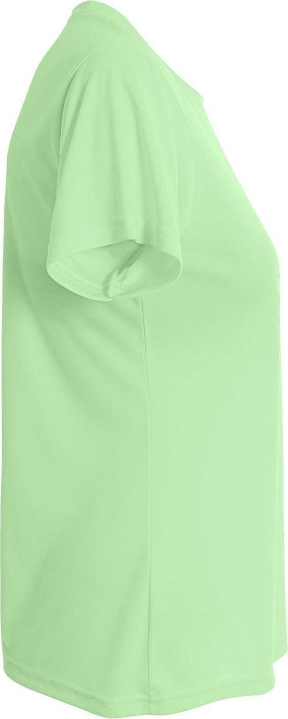 A4 NW3201 Ladies&#39; Cooling Performance T-Shirt - LIGHT LIME - HIT a Double - 1