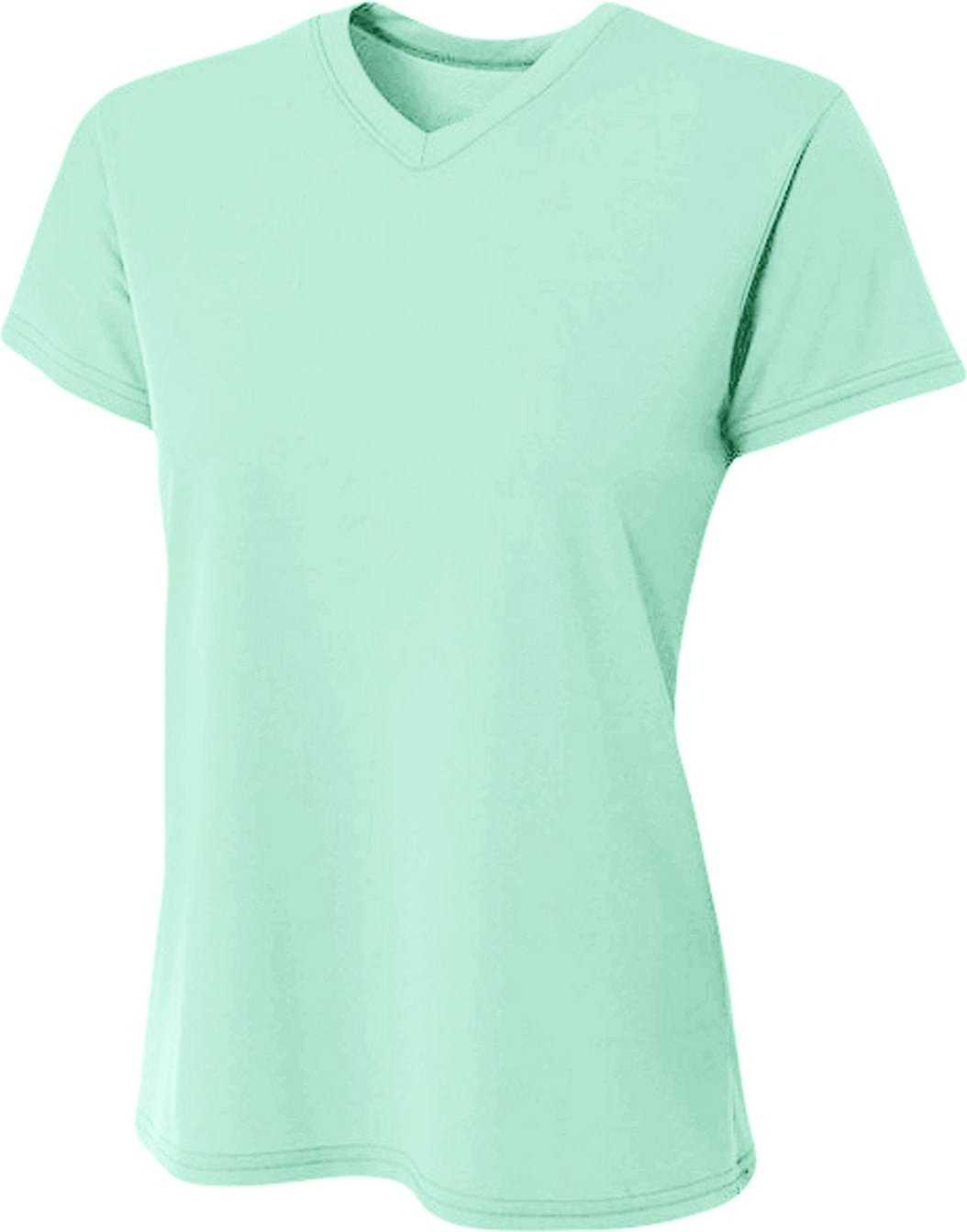 A4 NW3402 Ladies&#39; Sprint Performance V-Neck T-Shirt - PASTEL MINT - HIT a Double - 2