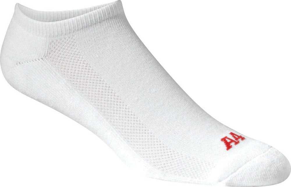 A4 S8001 Performance No Show Socks - WHITE - HIT a Double - 2