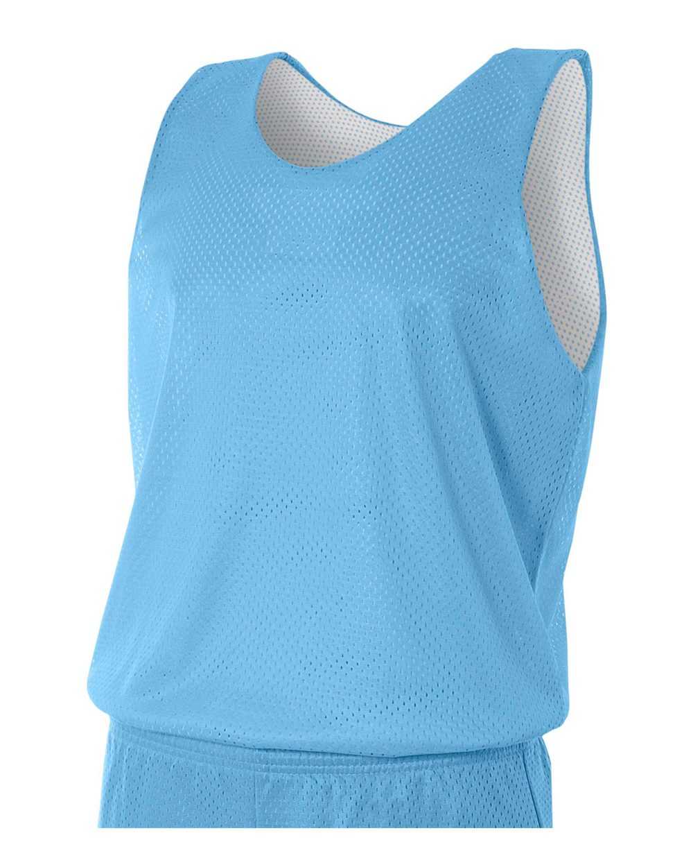 A4 N2206 Youth Reversible Mesh Tank - Light Blue White - HIT a Double