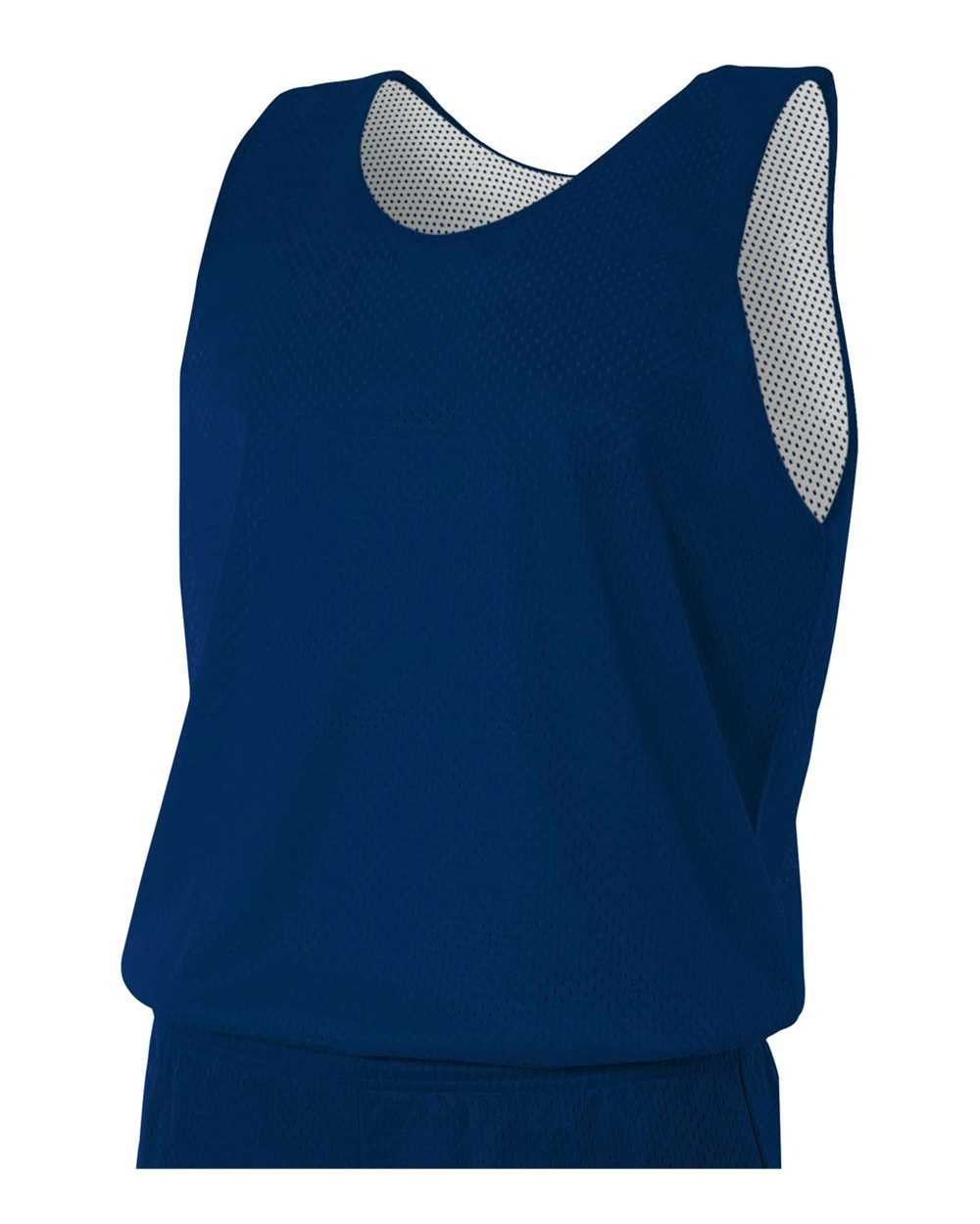 A4 N2206 Youth Reversible Mesh Tank - Navy White - HIT a Double