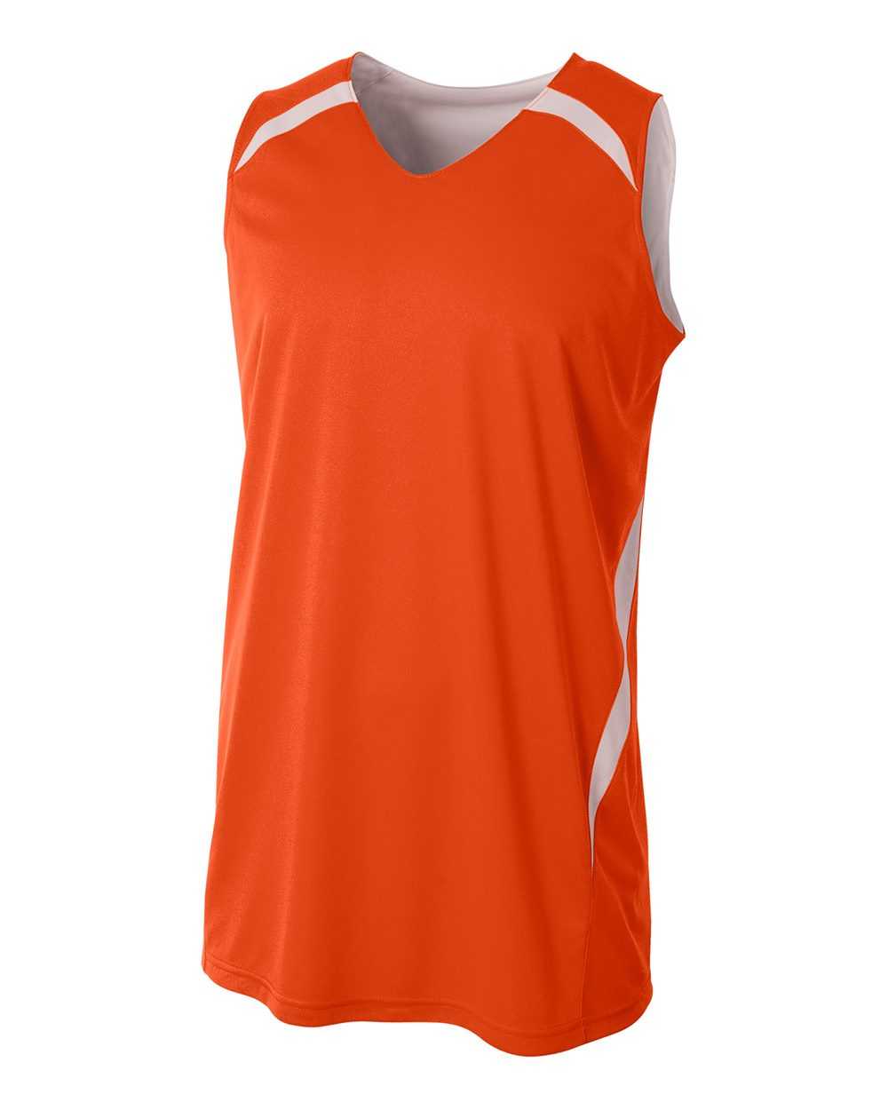 A4 N2372 Double Double Reversible Jersey - Orange White - HIT a Double