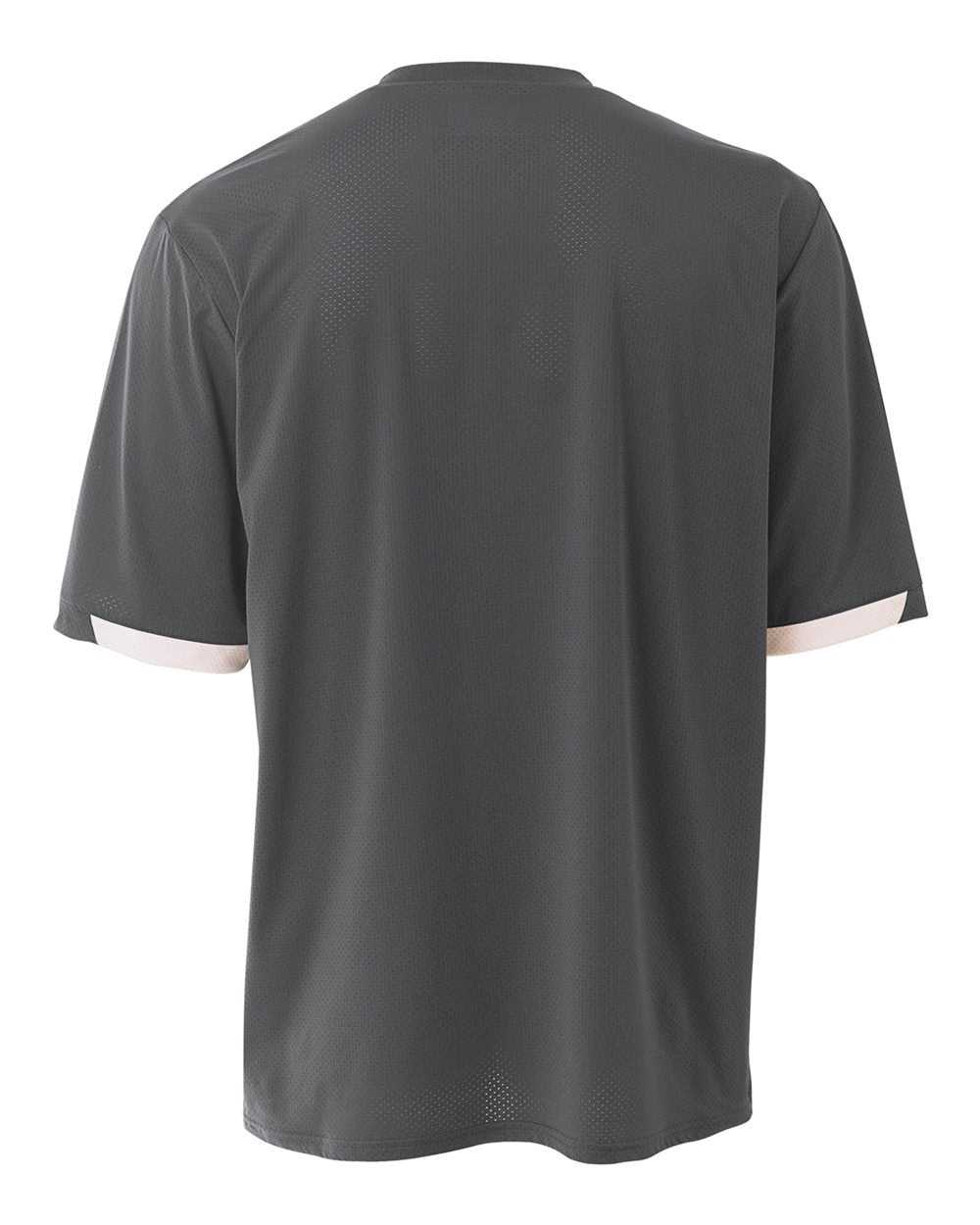 A4 N3011 The Stretch Pro - Mesh Baseball Jersey - Graphite White - HIT a Double