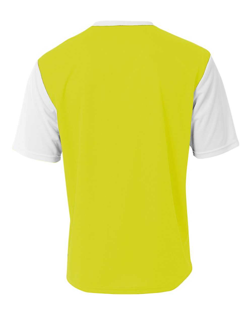 A4 N3016 Legend Soccer Jersey - Safety Yellow White - HIT a Double