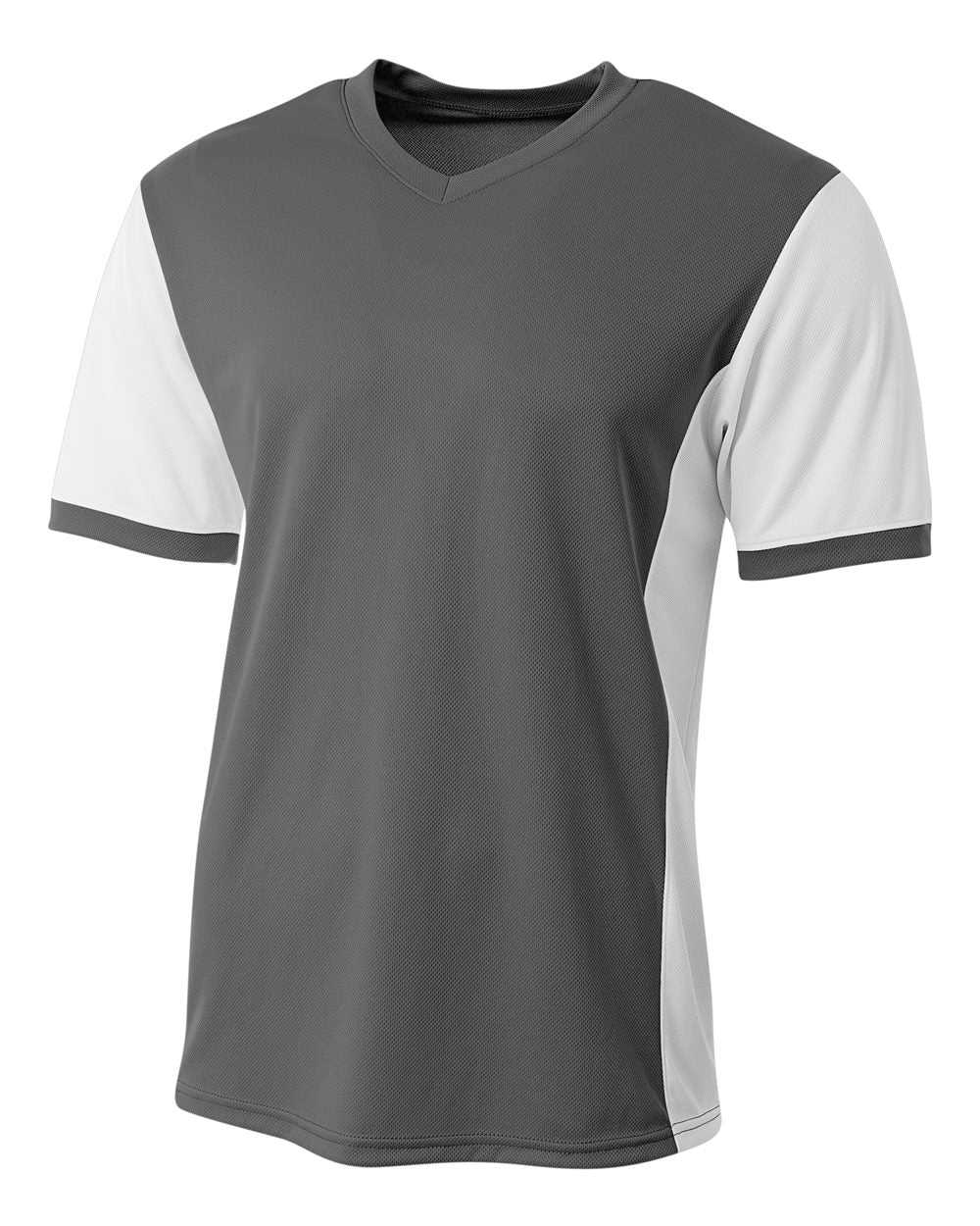 A4 N3017 Premier Soccer Jersey - Graphite White - HIT a Double