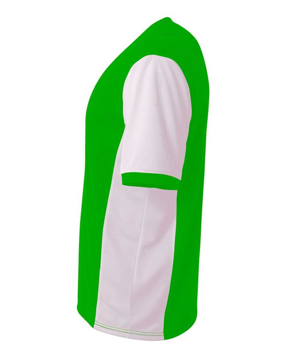 A4 N3017 Premier Soccer Jersey - Lime White - HIT a Double