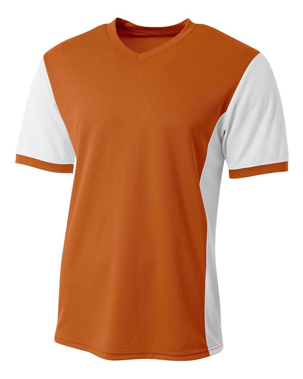 A4 N3017 Premier Soccer Jersey - Orange White - HIT a Double