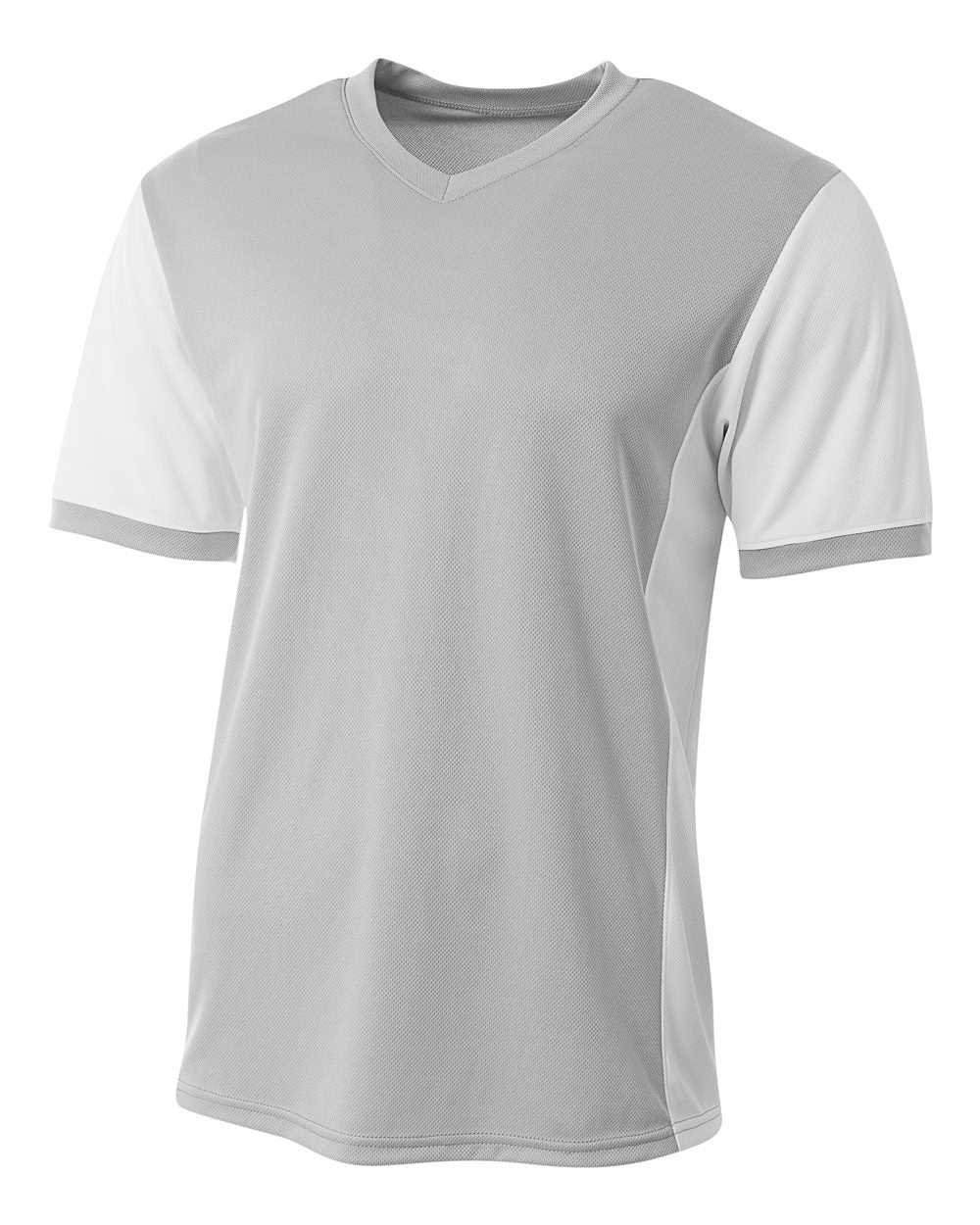 A4 N3017 Premier Soccer Jersey - Silver White - HIT a Double