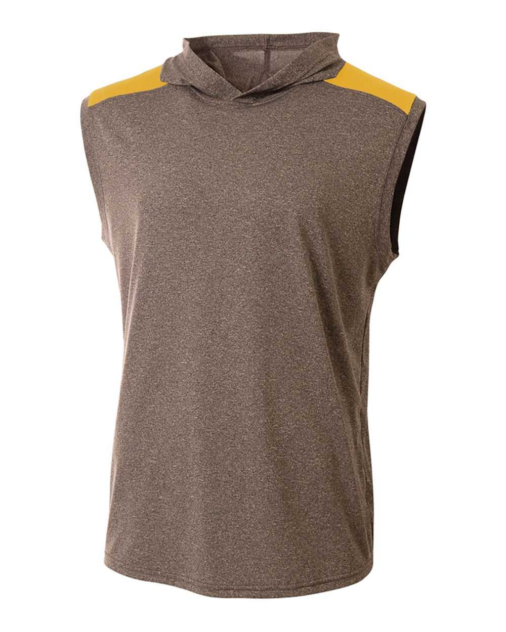 A4 N3031 Tourney Hooded Tee - Heather Gold - HIT a Double