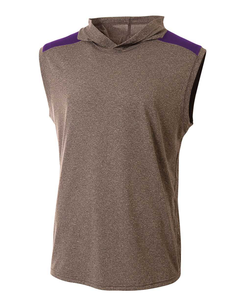 A4 N3031 Tourney Hooded Tee - Heather Purple - HIT a Double