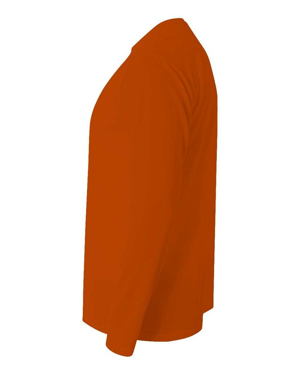 A4 N3165 Cooling Performance Long Sleeve Crew - Burnt Orange - HIT a Double